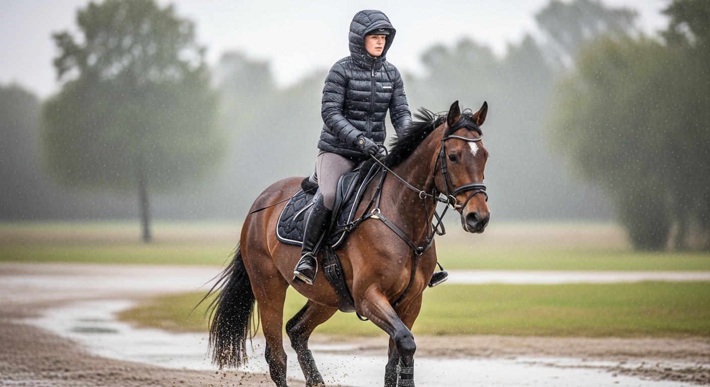 Windproof equestrian jacket for outdoor riding