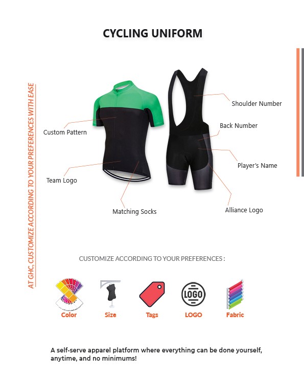 Custom Cycling Uniform Design, Custom GHC SportsWear