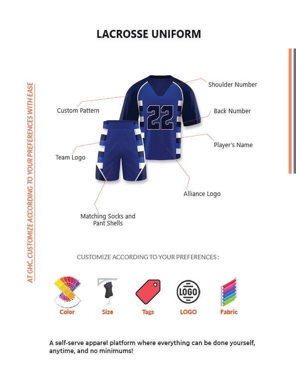 Custom Lacrosse Uniform Design, Custom GHC SportsWear