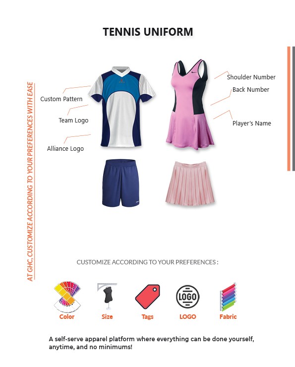 Custom Tennis Uniform, Custom GHC SportsWear