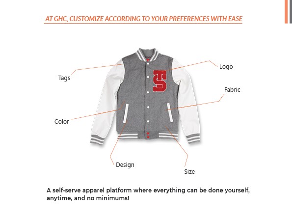 Custom Women's varsity jacket i, Custom GHC SportsWear