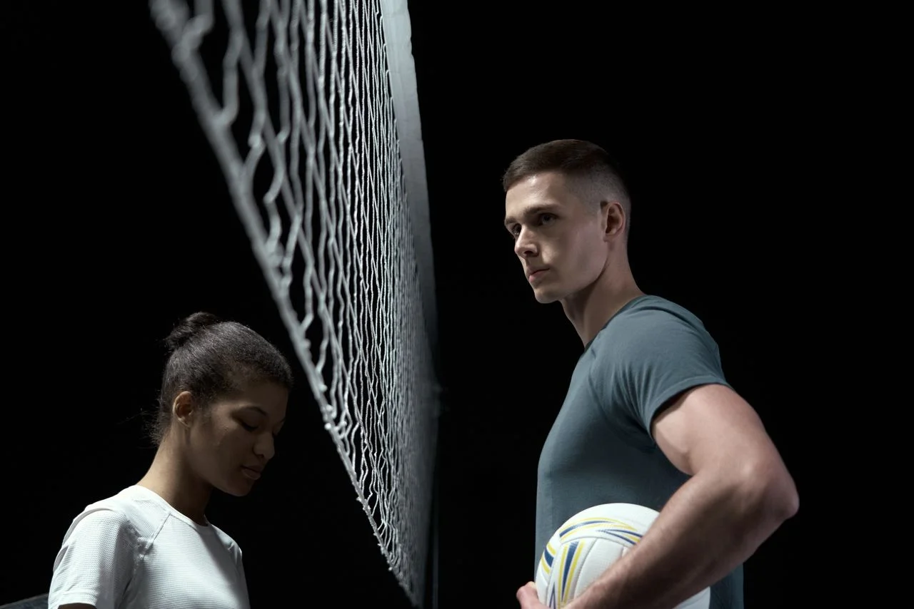 custom sportswear vs off-the-rack comparison with activewear shopping tag