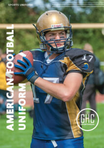 Custom American football uniform — tackle-twill jersey, padded pants & helmet | OEM/ODM supplier for teams & leagues | GHC Sportswear®