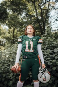 Custom green American football uniform — OEM youth/adult sizing with logo & numbering | Bulk supplier | GHC Sportswear®