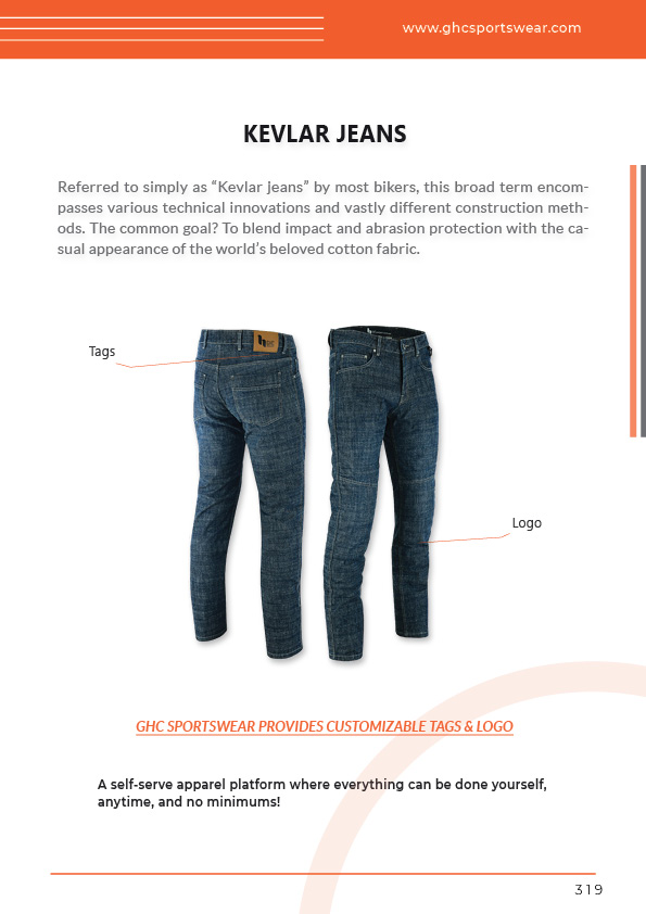 OEM ODM Kevlar jeans manufacturer | Custom tags, logo placement & reinforced motorcycle denim for wholesale buyers
