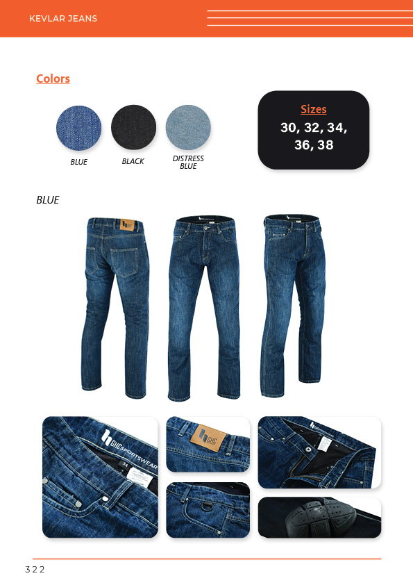 Wholesale Kevlar jeans colors & sizes | Blue black distressed motorcycle riding jeans OEM