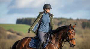 Seasonal layering system for equestrian riding apparel