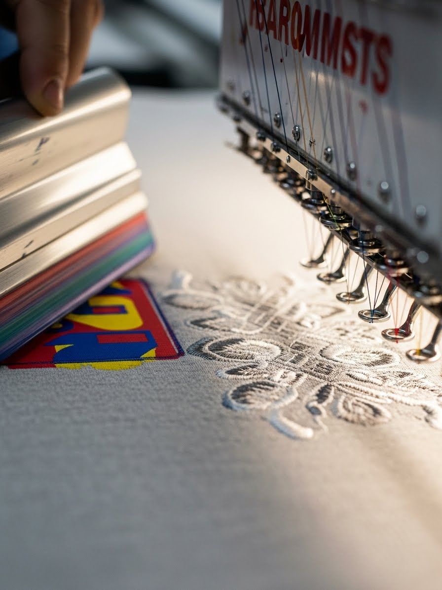 Garment printing and embellishment process in apparel manufacturing