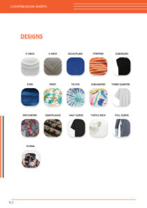 Wholesale men’s compression shirt design options | O-neck, V-neck, sleeveless, long sleeve and sublimated styles