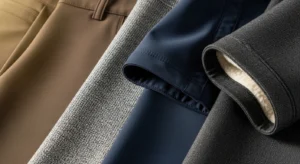 Close-up of high-performance fabrics used in equestrian riding apparel