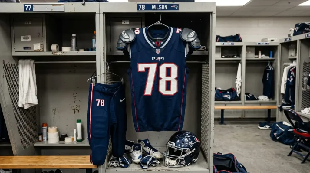 American football uniform set showing durable jersey and pants designed for team play