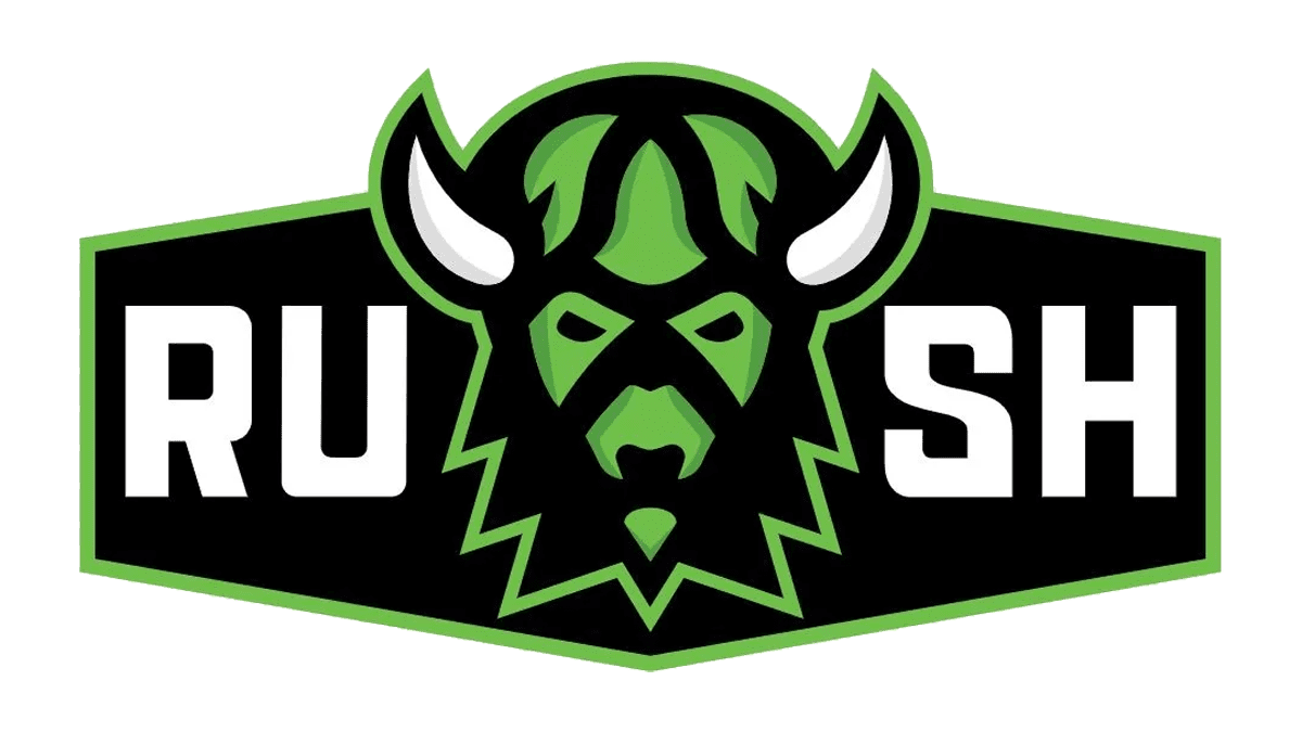 Saskatchewan Rush logo, client of GHC Sportswear® for custom lacrosse uniform manufacturing