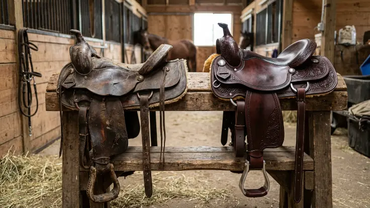 cheap vs premium saddles comparison showing durability differences