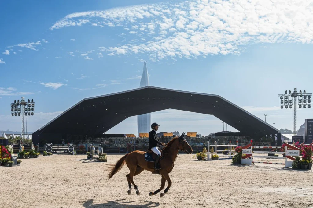 top equestrian exhibitions 2026 global horse shows, trade fairs, and b2b brand opportunities 2 Top equestrian exhibitions 2026 shown through trade fair booths, riding apparel samples, saddle pads, horse rugs, fabric swatches, and B2B buyer meetings.
