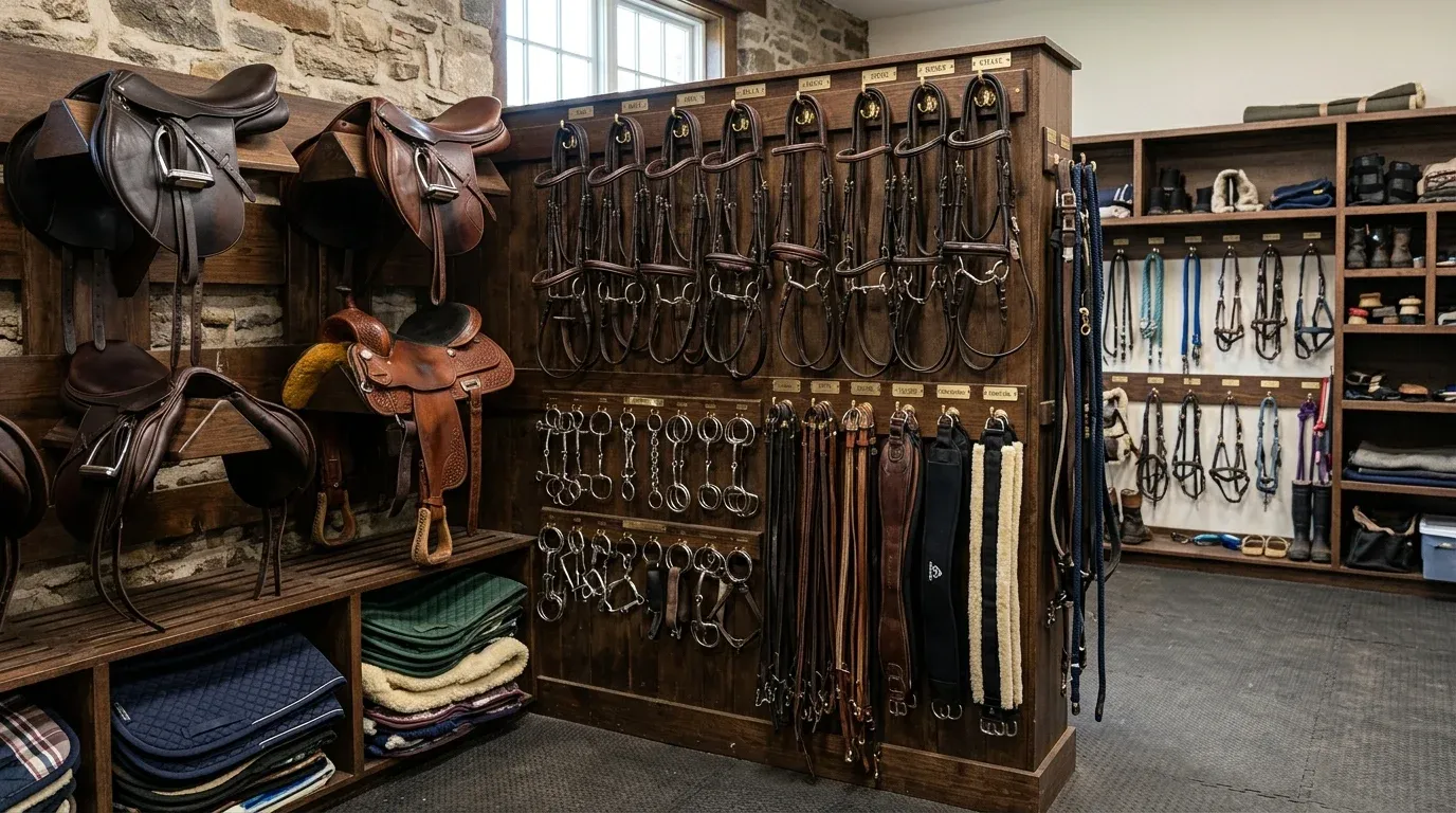 complete horse tack guide showing saddles bridles bits and equestrian gear