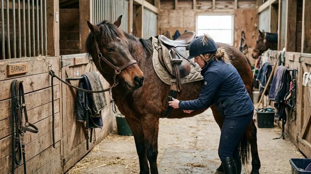 what horses would say about your saddle showing discomfort and funny expression